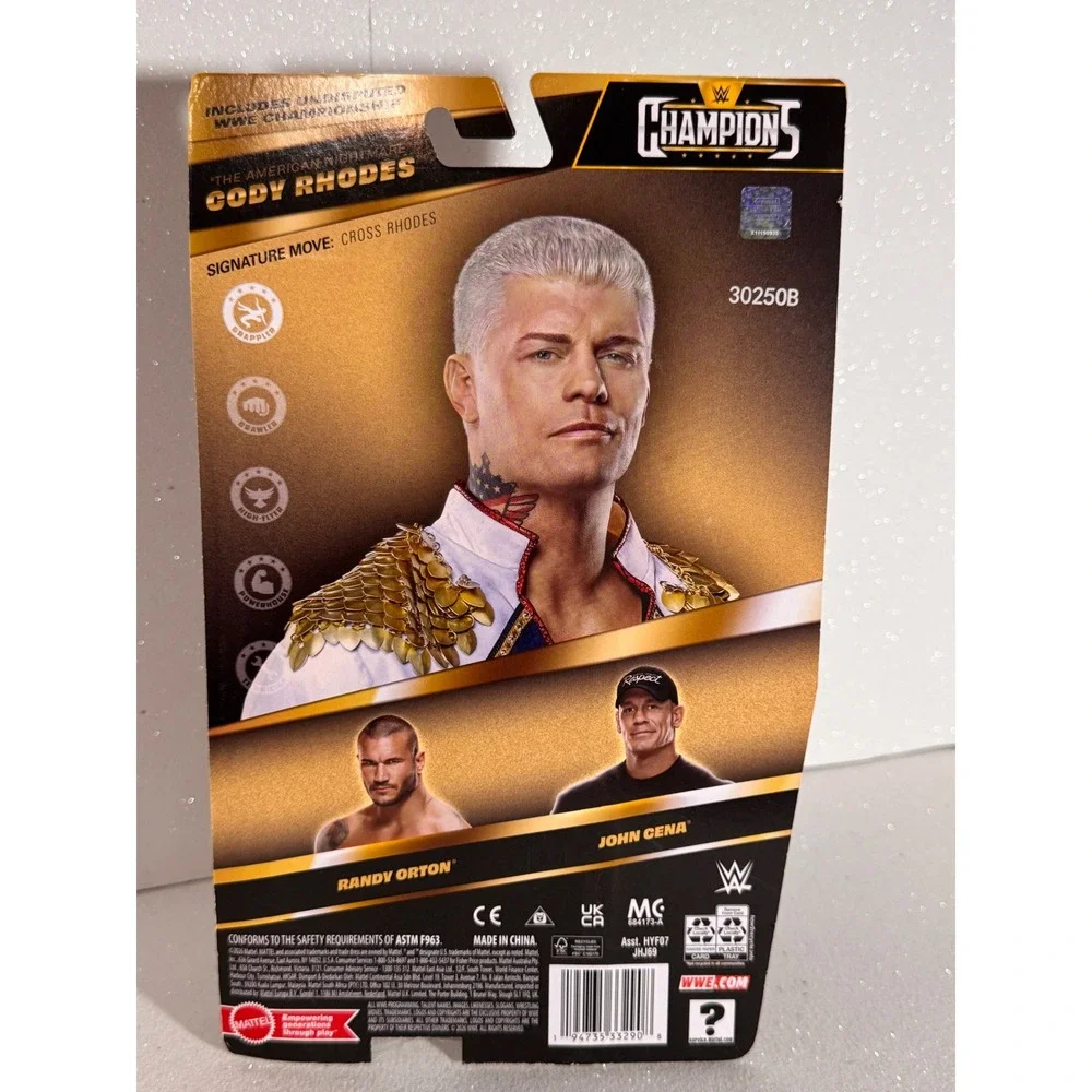 WWE Champions Cody Rhodes Action Figure Main Event Series Mattel Undisputed Belt